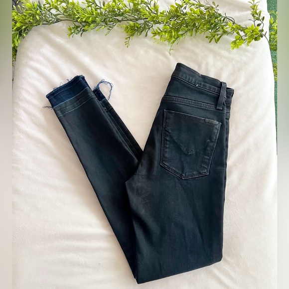 Hudson Barbara👖 High-Rise Skinny Ankle Raw Released Hem Denim Jeans - Picture 2 of 13